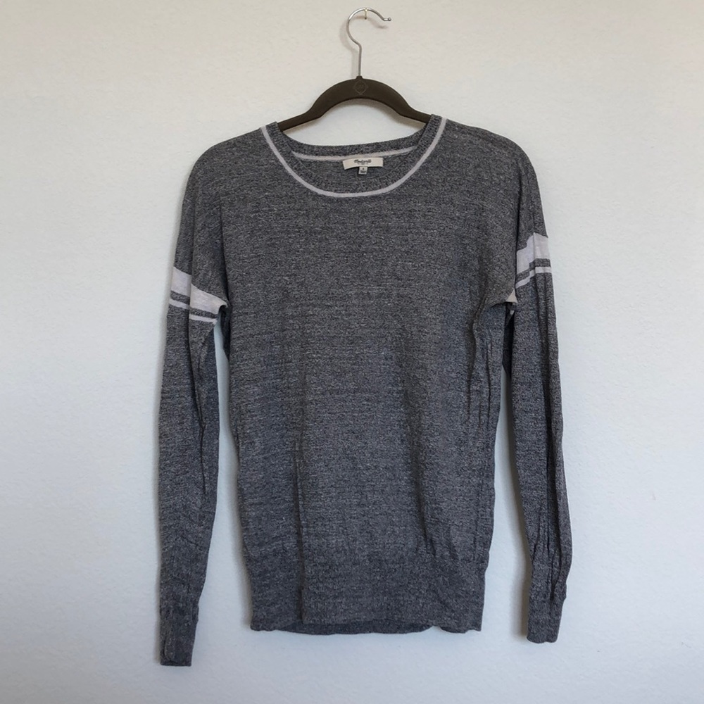 Light weight sweater with stripe detail